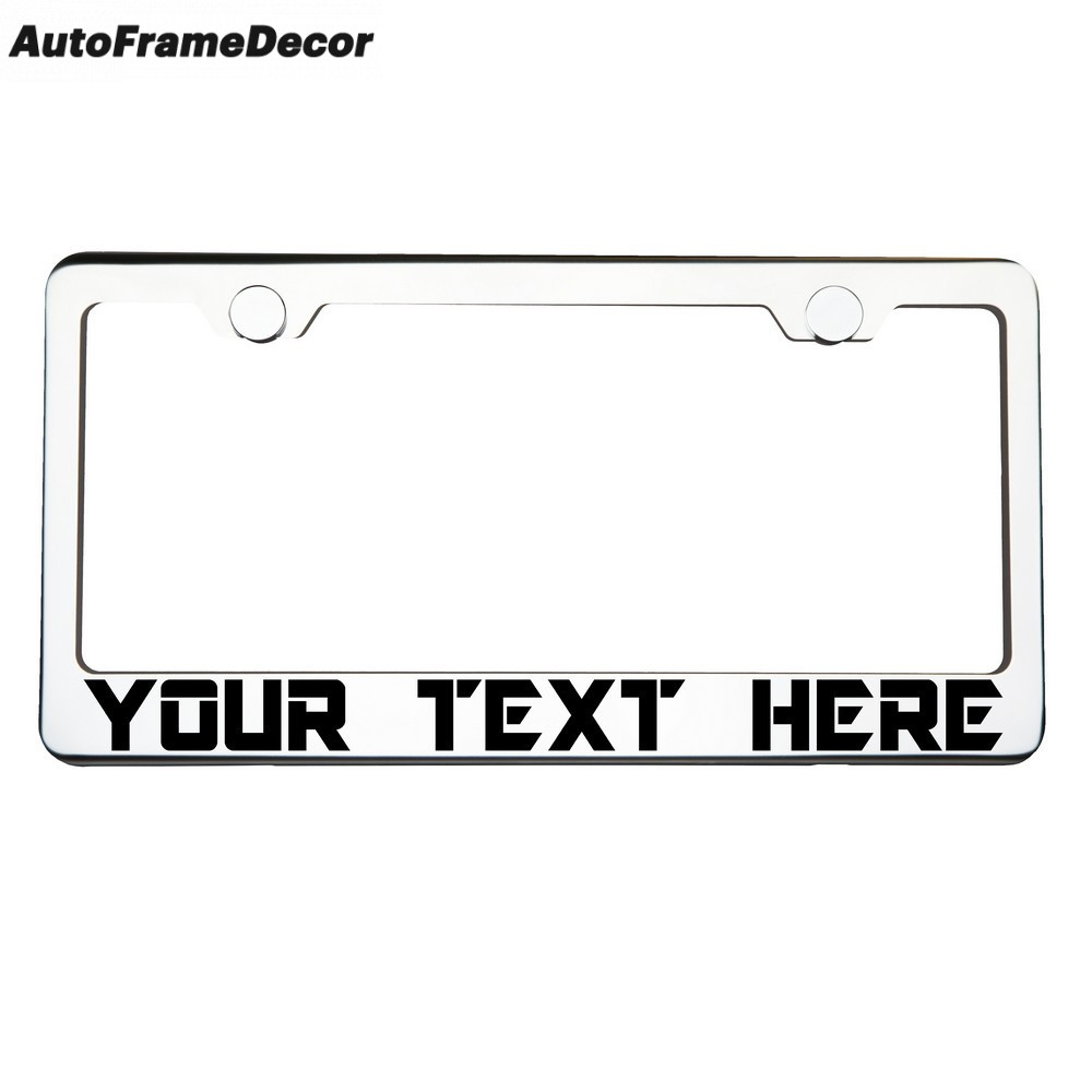 Details about   Fit Toyota T304 Laser Etching SS Polish Black License Plate Frame w/Metal Cap