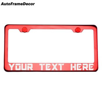 Personalized Engraved License Plate Tag Frame Text Letter Holder Chrome Custom Personalized Engraved License Plate Tag Frame Text Letter Holder Chrome Custom